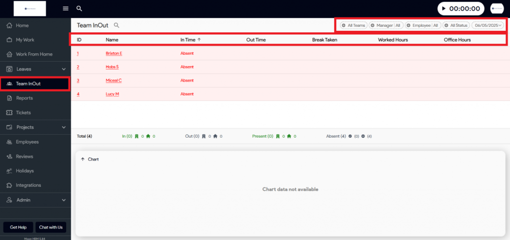How to Check Team In/Out Attendance in Moon HRM? - Help Desk